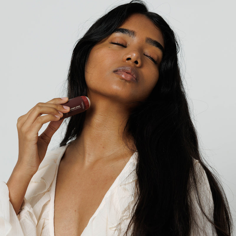 Glide stick onto neck